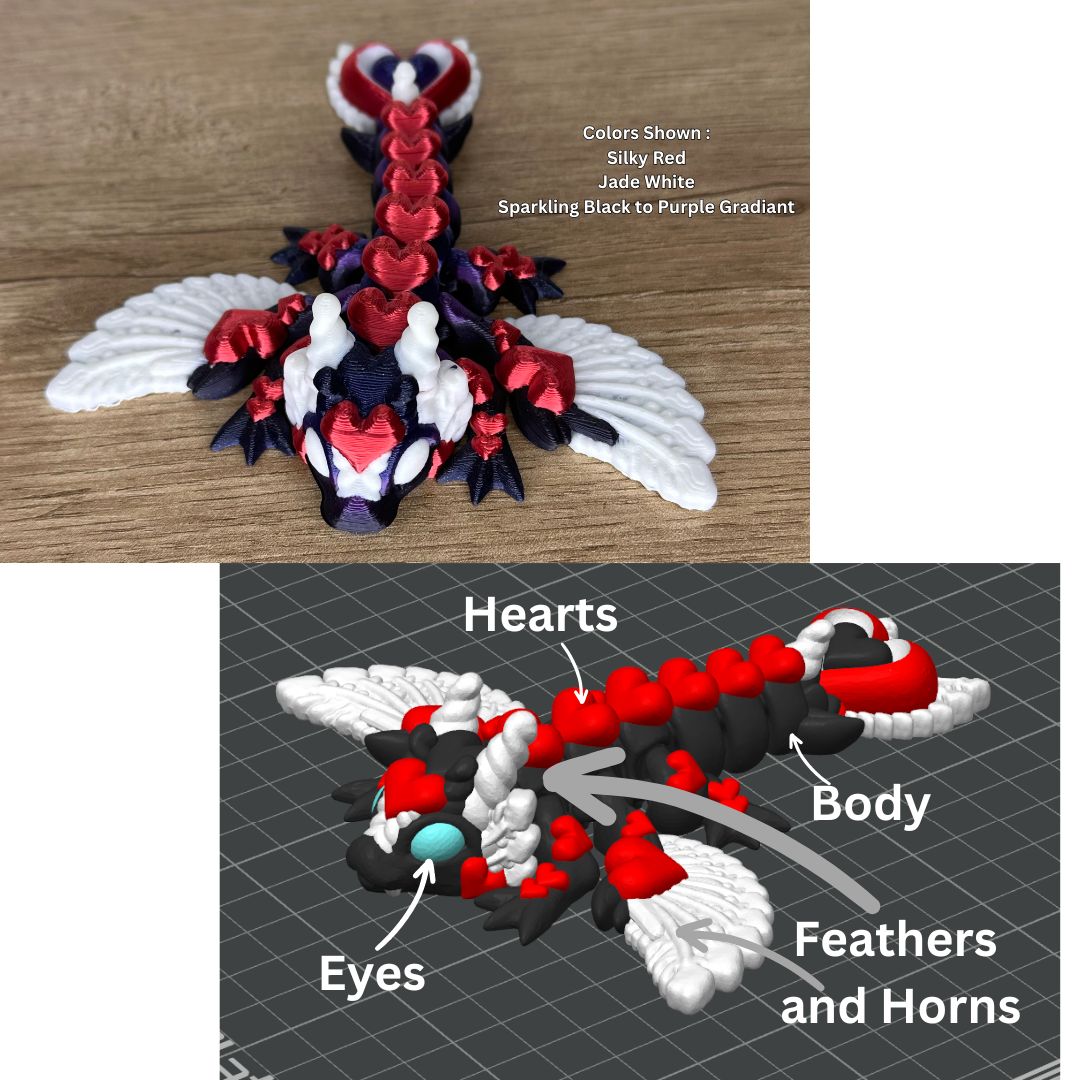 Tiny Heart Dragon Pre-Order Custom Colored