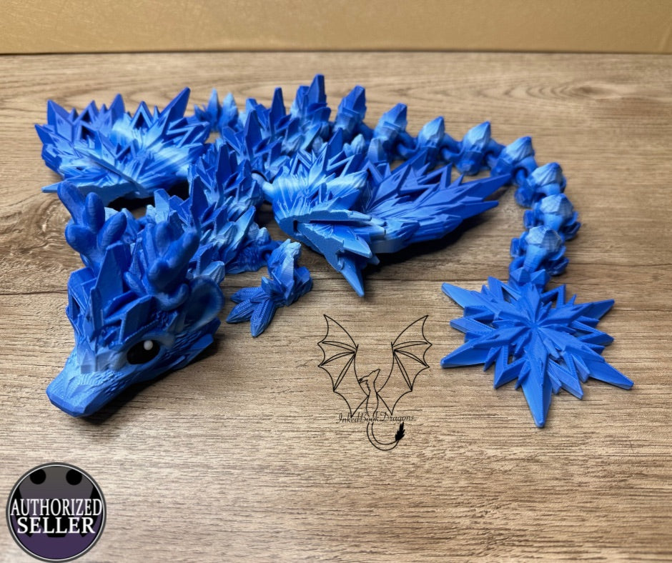 Large Winter Dragon Fully Printed